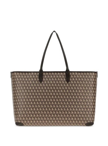 anya hindmarch handbag womani am a plastic bag  zipped tote in recycled canvas with smo - 5050925210577 truffle