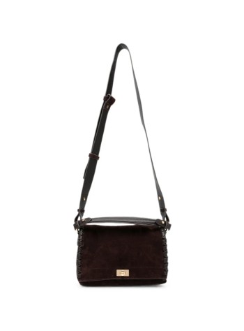 anya hindmarch crossbody womanmortimer crossbody in reverse suede - 5050925207294 grape