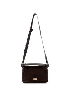 anya hindmarch crossbody mujer mortimer crossbody in reverse suede - 5050925207294 grape