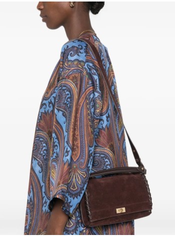 anya hindmarch crossbody womanmortimer crossbody in reverse suede - 5050925207294 grape 2