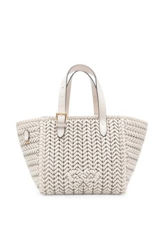 anya hindmarch handbag mujer the neeson square tote small in shiny capra - 5050925207799 chalk