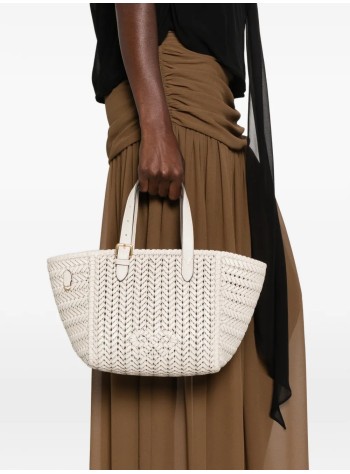 anya hindmarch handbag mujer the neeson square tote small in shiny capra - 5050925207799 chalk 2