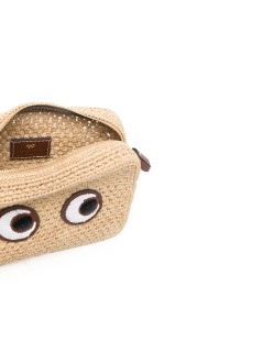anya hindmarch crossbody mujer cross body eyes in raffia - 5050925168342 natural