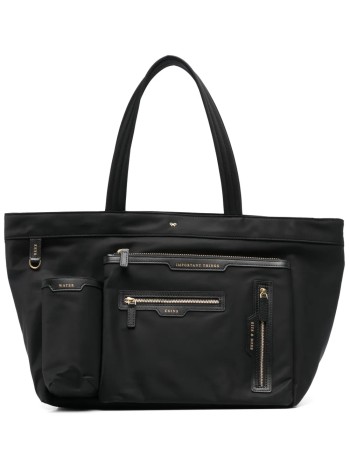 anya hindmarch handbag mujer e/w tote multi pocket in econyl® regenerated nylon - 5050925193467 black