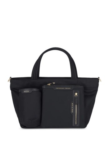 anya hindmarch handbag mujer multi pocket e/w tote mini in econyl® regenerated nylon - 5050925193474 black