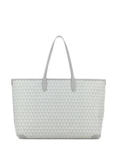 anya hindmarch handbag mujer i am a plastic bag zipped tote wink in recycled canvas with - 5050925205245 frost