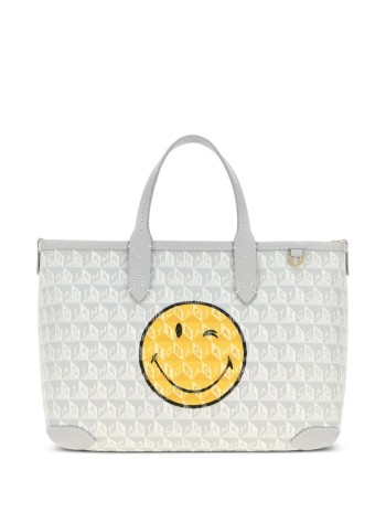 anya hindmarch handbag mujer i am a plastic bag tote xs wink in recycled canvas with smo - 5050925205337 frost