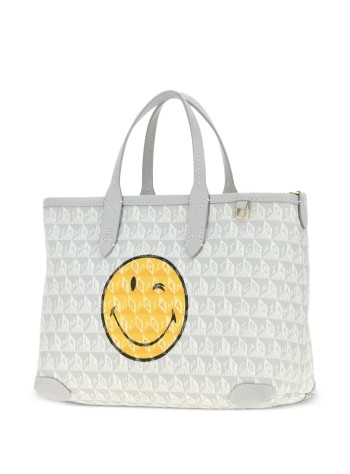 anya hindmarch handbag mujer i am a plastic bag tote xs wink in recycled canvas with smo - 5050925205337 frost 2