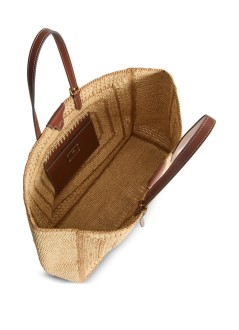 anya hindmarch handbag mujer e/w bow tote in raffia - 5050925205412 natural