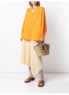 anya hindmarch handbag mujer small basket paper eyes in seagrass - 5050925155120 natural