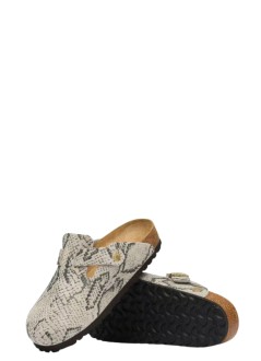birkenstock zueco mujer boston print leve - 1033086 snake oyster