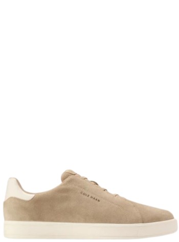 cole haan sneaker mangrandpro luxe slip-on sneakers - c40667 birch beige suede ivory