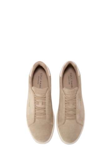 cole haan sneaker mangrandpro luxe slip-on sneakers - c40667 birch beige suede ivory 2