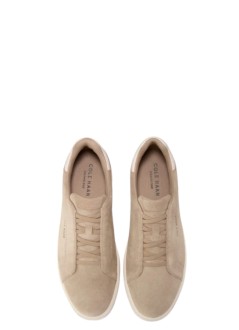 cole haan sneaker mangrandpro luxe slip-on sneakers - c40667 birch beige suede ivory