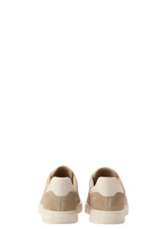cole haan sneaker mangrandpro luxe slip-on sneakers - c40667 birch beige suede ivory