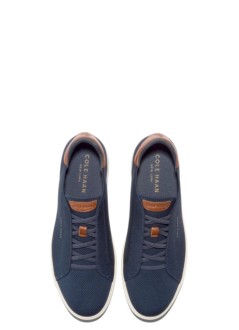 cole haan sneaker mangrandpro luxe slip-on stitchlite sneaker - c44795 navy blazer ch british tan ivory