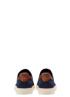 cole haan sneaker mangrandpro luxe slip-on stitchlite sneaker - c44795 navy blazer ch british tan ivory
