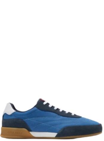 cole haan sneaker mangrandpro turf 2.0 - c44812 true blue nubuck navy blazer suede white