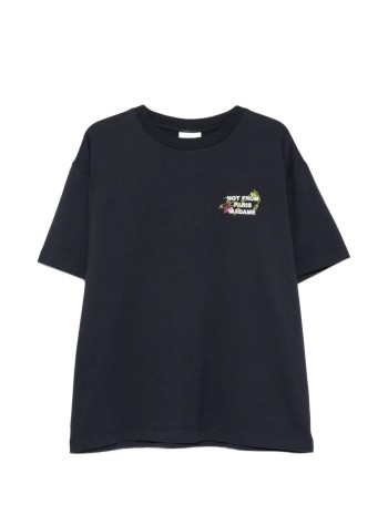 drôle de monsieur camiseta hombre vine embroidered slogan t-shirt - lts327co248ny navy