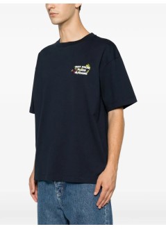 drôle de monsieur camiseta hombre vine embroidered slogan t-shirt - lts327co248ny navy