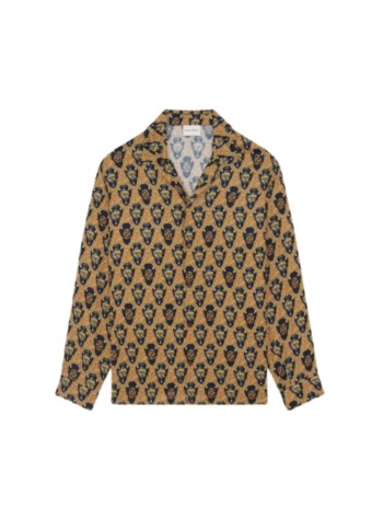 drôle de monsieur camiseria hombre long sleeve baroque grapes shirt - lsh234vi038mc multicolor