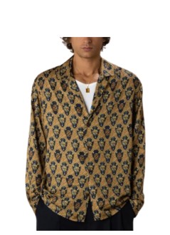 drôle de monsieur camiseria hombre long sleeve baroque grapes shirt - lsh234vi038mc multicolor
