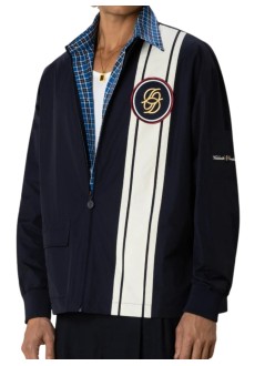 drôle de monsieur outerwear hombre d mirror nylon racing jacket - ljt286pl168ny navy