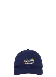 drôle de monsieur gorras hombre vine embroidered slogan cap - lcp206co138ny navy