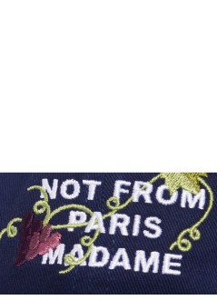 drôle de monsieur gorras hombre vine embroidered slogan cap - lcp206co138ny navy