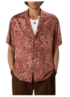 drôle de monsieur camiseria hombre viscose grapes shirt - lsh230vi037wn wine