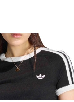 adidas originals top womanknit tee - ks7375 black white
