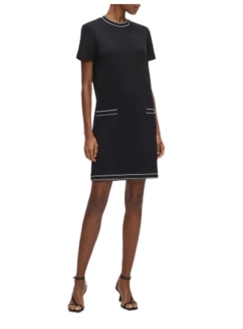 karl lagerfeld vestido mujer logo jersey dress - b3w13031 999 2