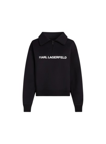 karl lagerfeld sudadera mujer essential contrast quarter zip - b3w44017 999