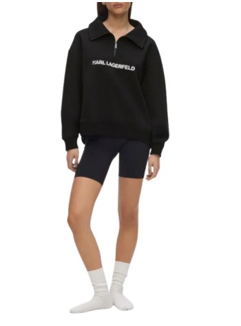 karl lagerfeld sudadera mujer essential contrast quarter zip - b3w44017 999 2