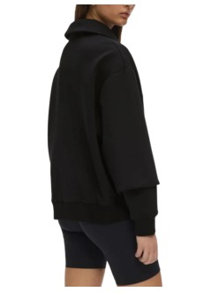 karl lagerfeld sudadera mujer essential contrast quarter zip - b3w44017 999