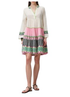 devotion twins vestido mujer ella 3 - 026333g green pink r607