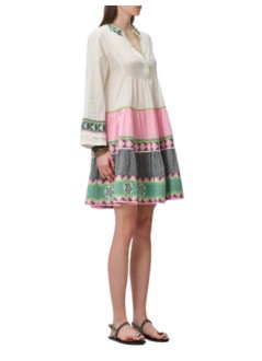devotion twins vestido mujer ella 3 - 026333g green pink r607