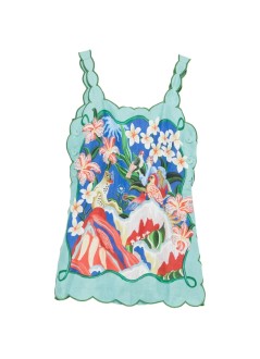 farm rio dress womangarden of life scarf multicolor sleeveless mini dr - 355532 25209