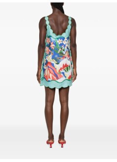 farm rio dress womangarden of life scarf multicolor sleeveless mini dr - 355532 25209