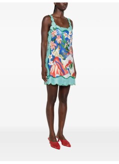 farm rio dress womangarden of life scarf multicolor sleeveless mini dr - 355532 25209