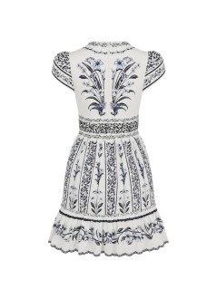 farm rio dress womanflowers arch off-white mini dress - 356827 25208