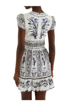 farm rio dress womanflowers arch off-white mini dress - 356827 25208