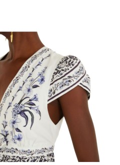 farm rio dress womanflowers arch off-white mini dress - 356827 25208