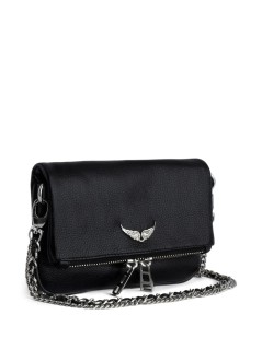 zadig & voltaire crossbody mujer rock nano grained leather - lwba03975 011