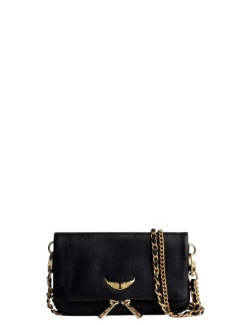 zadig & voltaire crossbody mujer rock nano grained leather - lwba03975 005