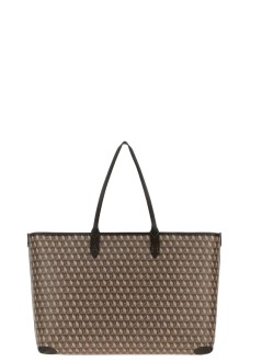 anya hindmarch handbag mujer i am a plastic bag  zipped tote in recycled canvas with smo - 5050925210577 truffle