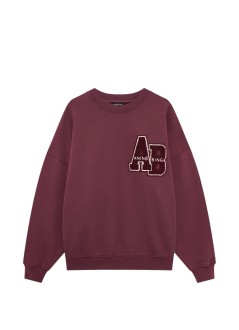 anine bing sweater womanmiles sweatshirt letterman - a0812601bgn28 burgundy