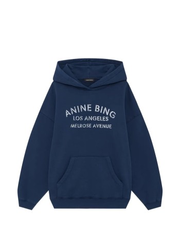 anine bing sweater womanharvey sweatshirt melrose stencil - a0812697nya1 navy