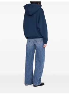 anine bing sweater womanharvey sweatshirt melrose stencil - a0812697nya1 navy
