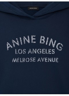 anine bing sweater womanharvey sweatshirt melrose stencil - a0812697nya1 navy